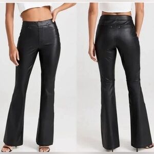 Spanx Leather-Like Flare Pants Size Medium Tall